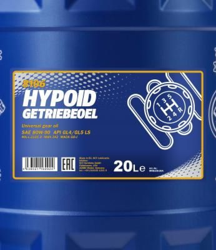 20L Mannol MN8106-10 Hypoid Getriebeöl 80W-90