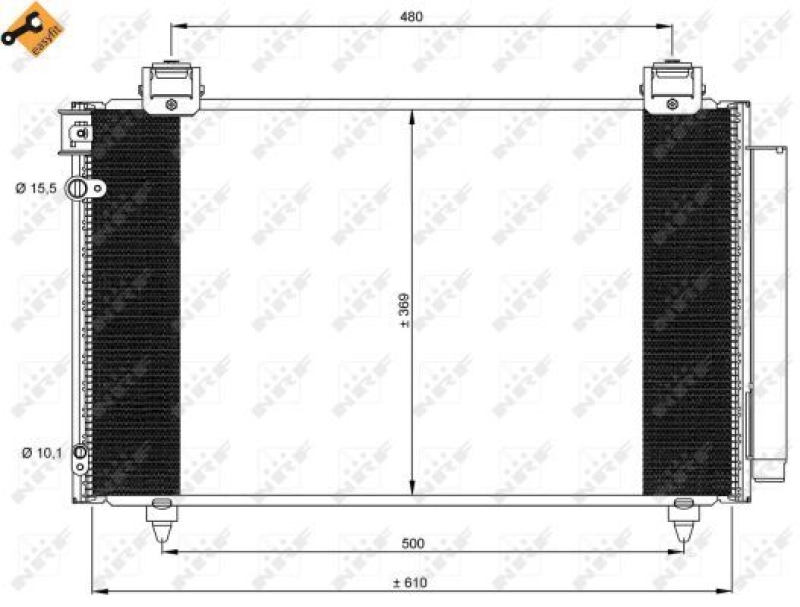 NRF Kondensator, Klimaanlage EASY FIT 35592