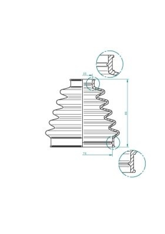 L&Ouml;BRO Bellow, drive shaft