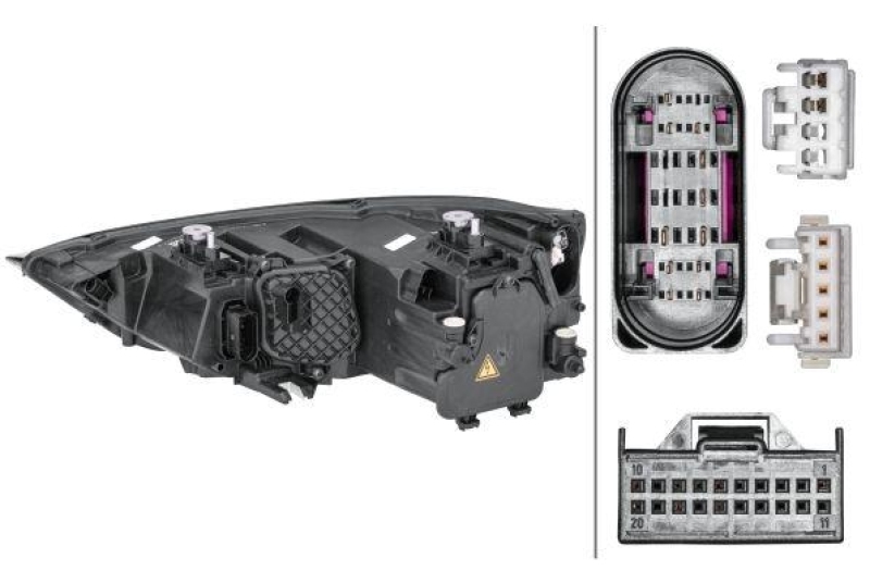 1x Hella Bi-Xenon Hauptscheinwerfer D3S LED Rechts passend für Audi A1 8XA S1 1ZS 354 838-101