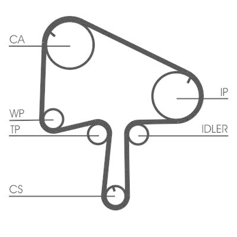 CONTI Zahnriemensatz mit Wasserpumpe CT1145WP1 passend für Mazda 6 Station Wagon GY 2.0 DI