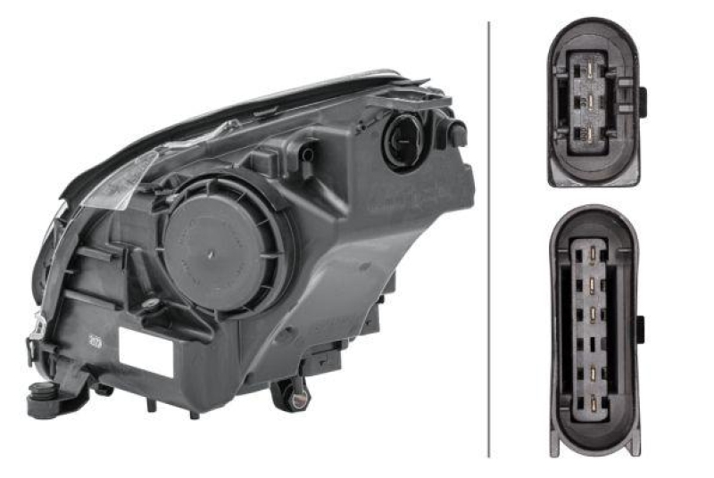 1x Hella Hauptscheinwerfer H7 Rechts passend für Mercedes R-Klasse bis 08/2010