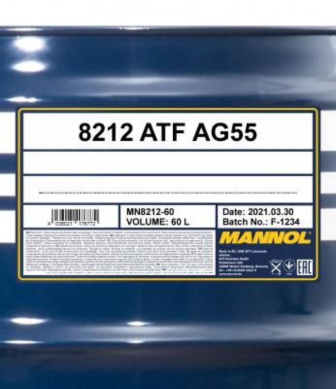 60L Mannol Automatikgetriebeöl ATF AG55 Getriebeöl