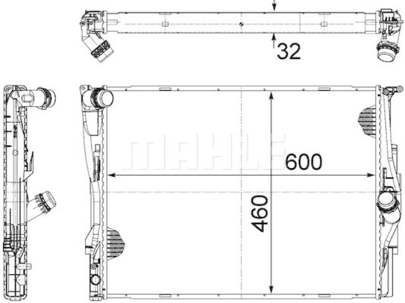 MAHLE Kühler, Motorkühlung BEHR *** PREMIUM LINE ***