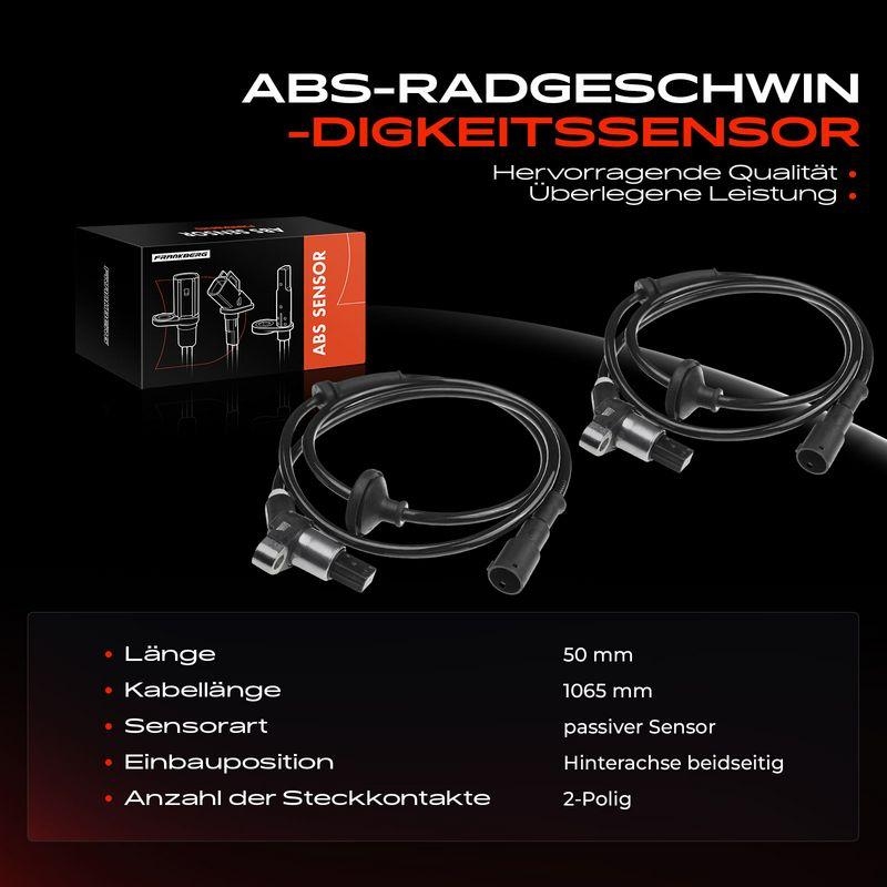 2x Frankberg ABS Sensor Hinten 5481FB0062036