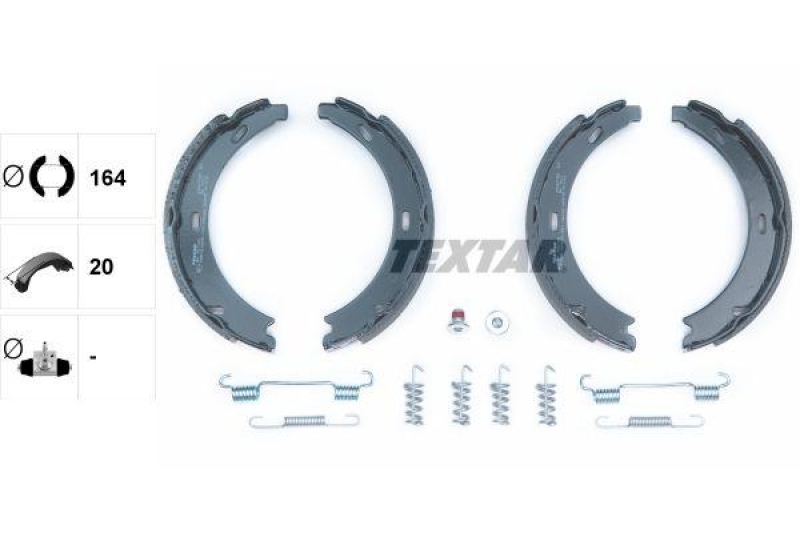 TEXTAR Brake Shoe Set, parking brake