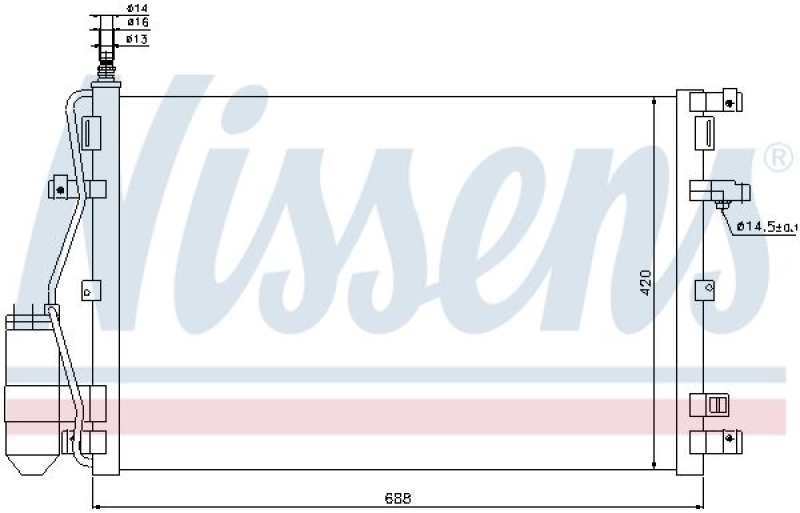 NISSENS Kondensator, Klimaanlage ** FIRST FIT ** 94937