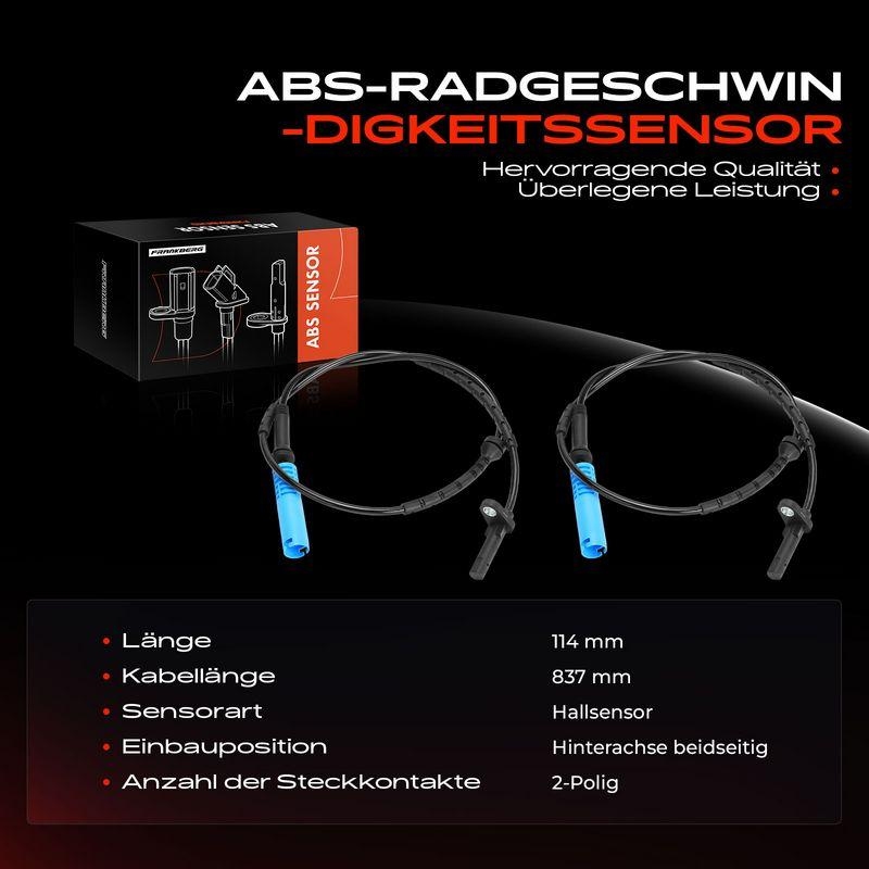 2x Frankberg ABS Sensor Hinten 5481FB0062088