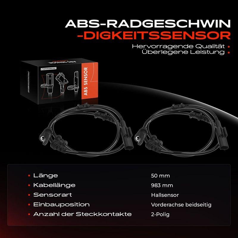 2x Frankberg ABS Sensor Vorne 5481FB0062104