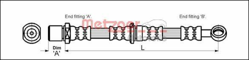 METZGER Bremsschlauch 4110203