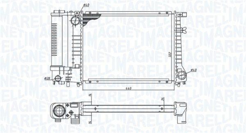 MAGNETI MARELLI Kühler, Motorkühlung