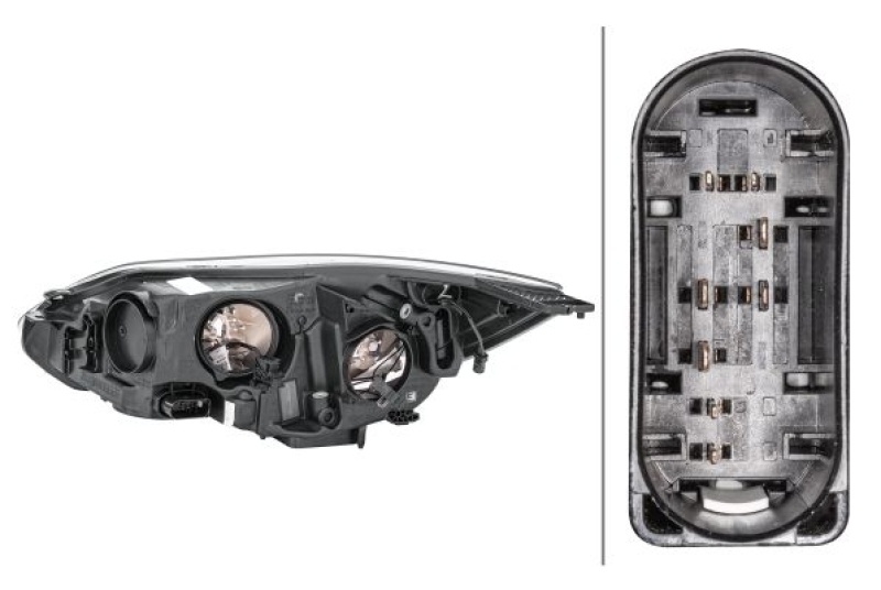 1x Hella Hauptscheinwerfer H7 H1 Rechts passend für Ford Focus 3 BJ bis 10/2014