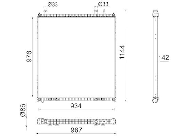MAHLE Kühler, Motorkühlung BEHR *** PREMIUM LINE *** CR 106 000P