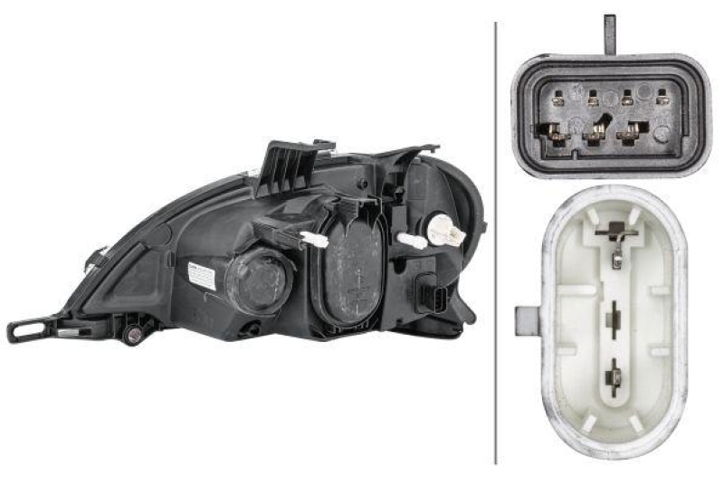 1x Hella Hauptscheinwerfer H7 H3 H1 Rechts passend für Mercedes M-Klasse W163 1EA 963 130-461