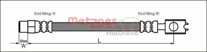 METZGER Bremsschlauch 4116226