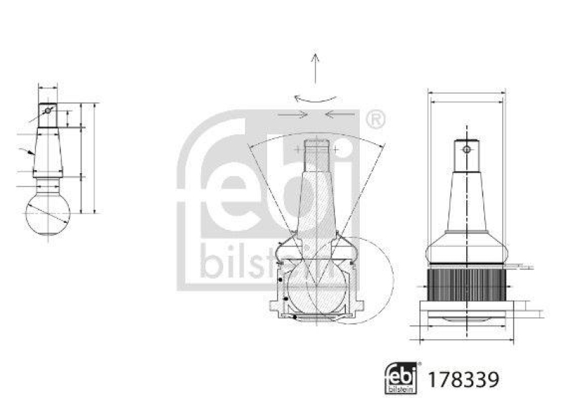 FEBI BILSTEIN Trag-/Führungsgelenk 178339