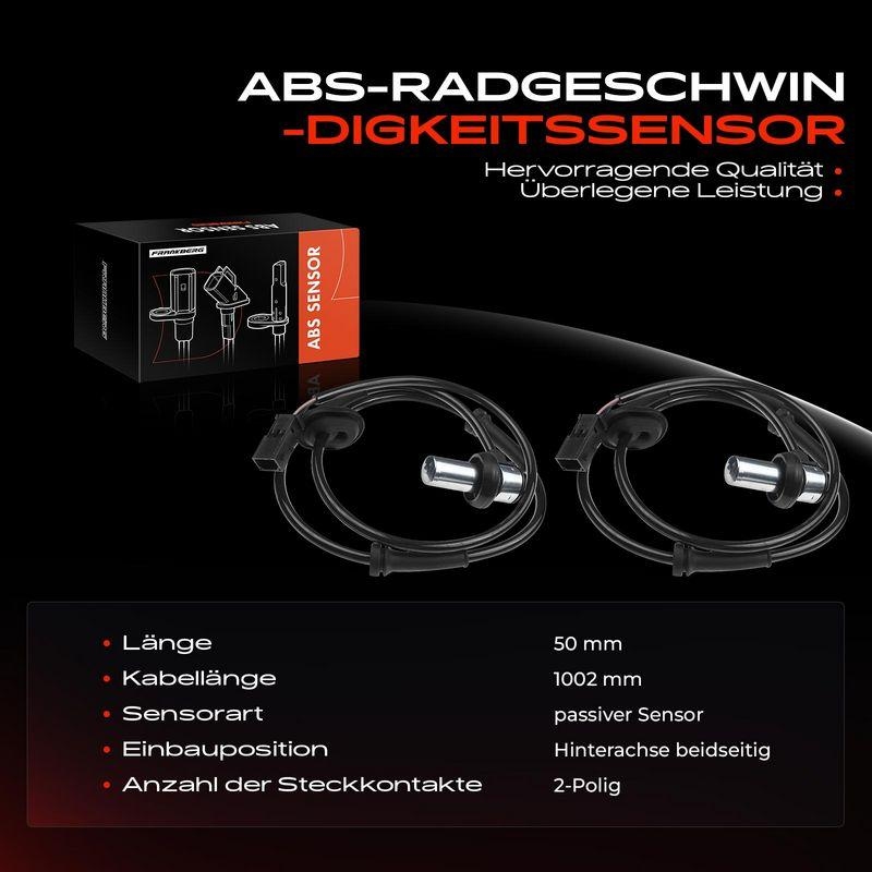 2x Frankberg ABS Sensor Hinterachse beidseitig 5481FB0001035