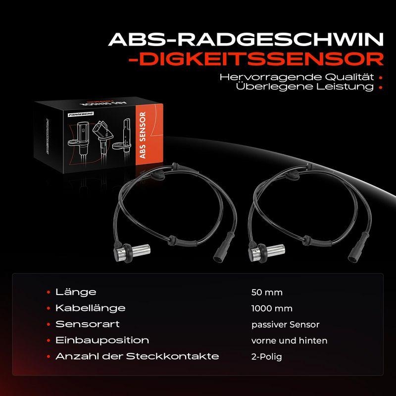 2x Frankberg ABS Sensor Vorderachse beidseitig 5481FB0001041