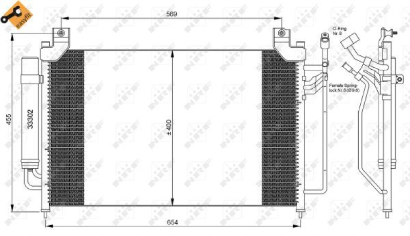 NRF Kondensator, Klimaanlage EASY FIT 35881