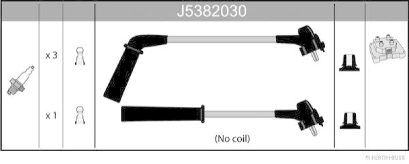 HERTH+BUSS JAKOPARTS Zündleitungssatz J5382030