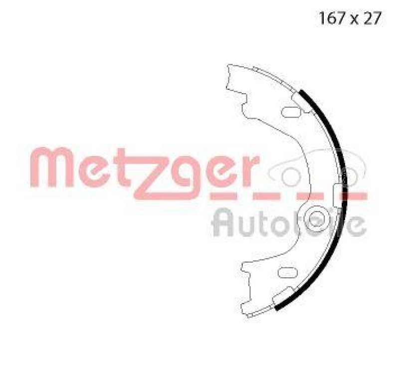 METZGER Brake Shoe Set, parking brake