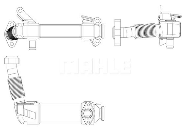 MAHLE Cooler, exhaust gas recirculation BEHR *** PREMIUM LINE ***