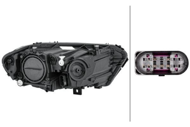 1x Hella Hauptscheinwerfer H7 Links passend für Mercedes A-Klasse W177 200 V177 1EG 015 091-011