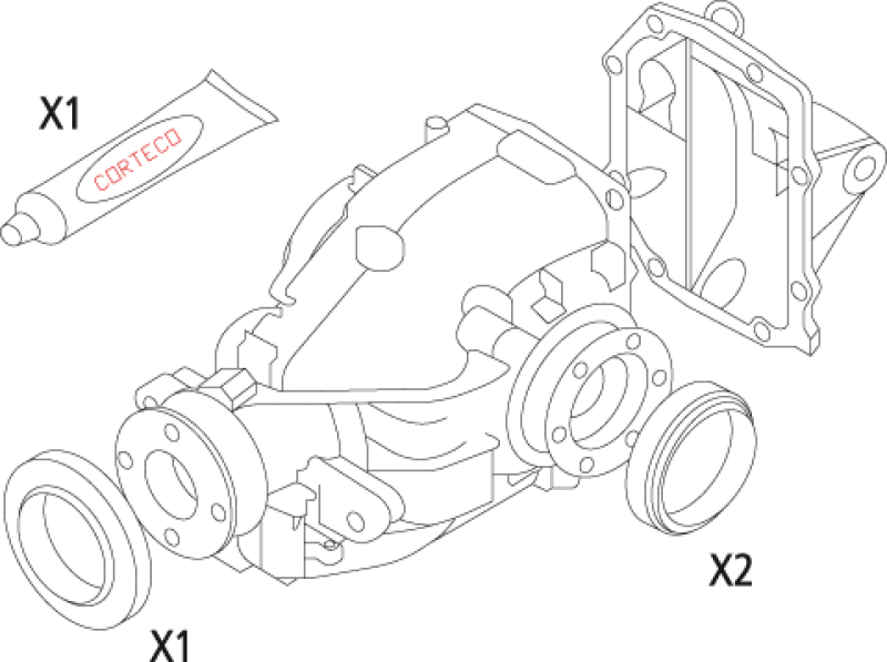 CORTECO Dichtungssatz, Differential