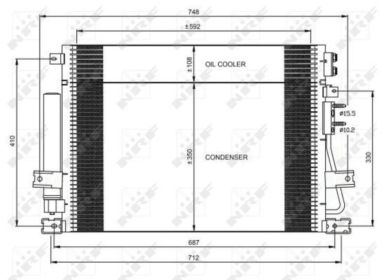 NRF Kondensator, Klimaanlage EASY FIT 35966