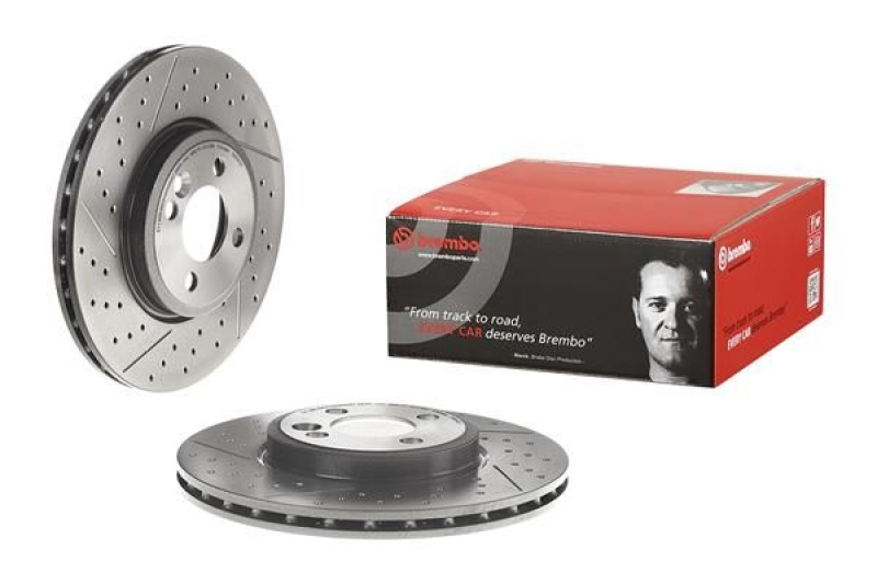 2x BREMBO Bremsscheibe PRIME LINE - UV Coated