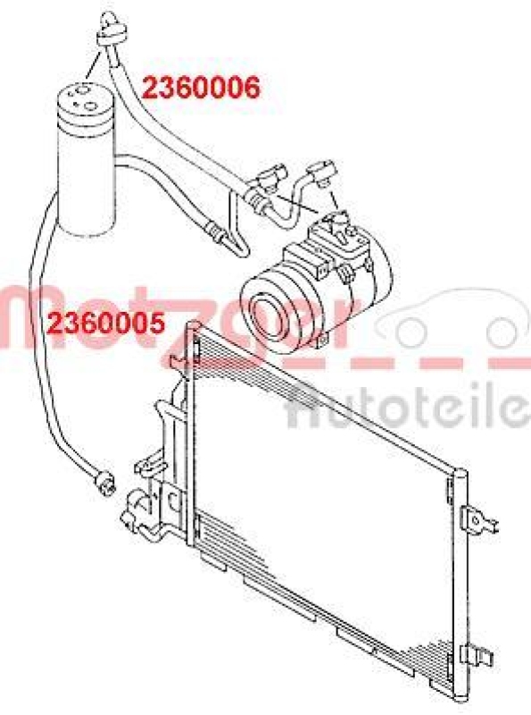 METZGER High Pressure Line, air conditioning