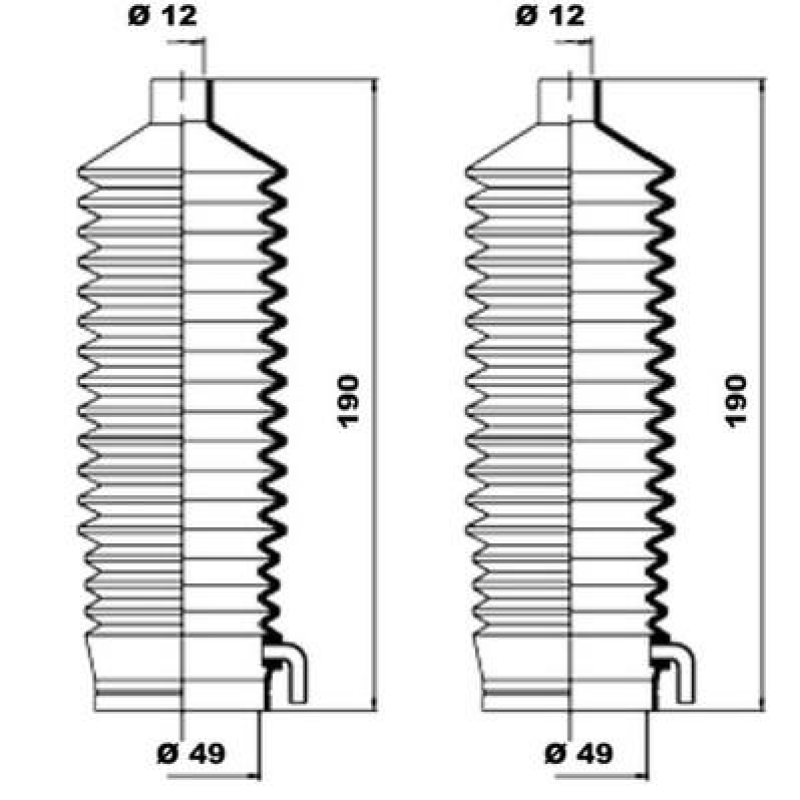 MOOG Bellow Set, steering