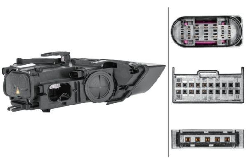 1x Hella Bi-Xenon Hauptscheinwerfer D5S LED H8 Links passend für Audi Q3 8UB 1.4