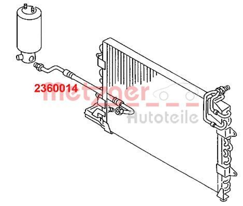 METZGER High-/Low Pressure Line, air conditioning