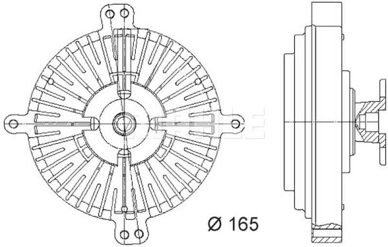 MAHLE Clutch, radiator fan PREMIUM LINE
