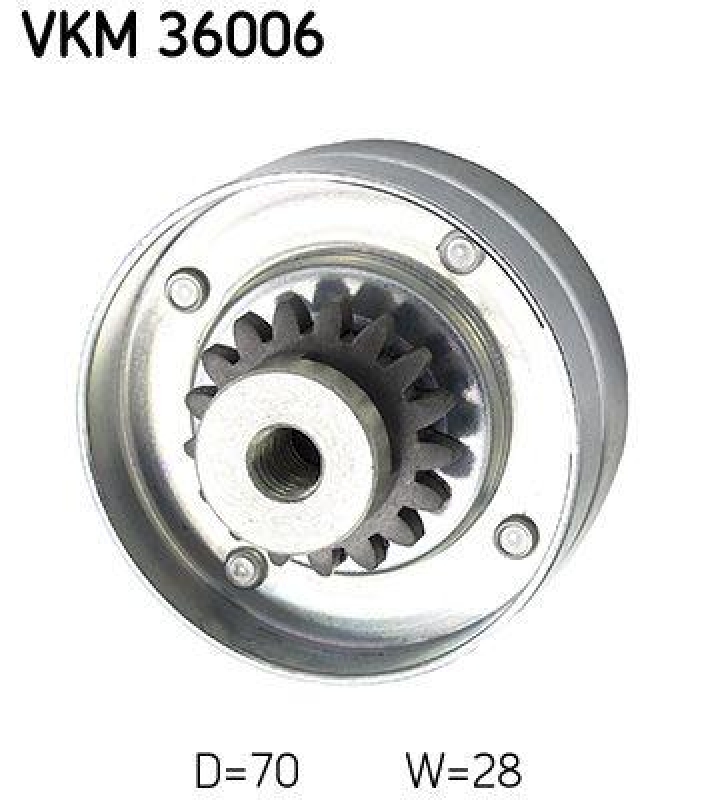 SKF Deflection/Guide Pulley, V-ribbed belt