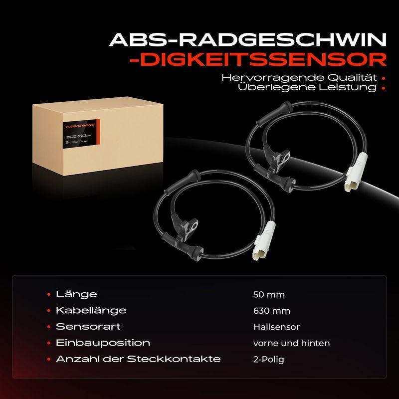 2x Frankberg ABS Sensor Vorne 5481FB0062270