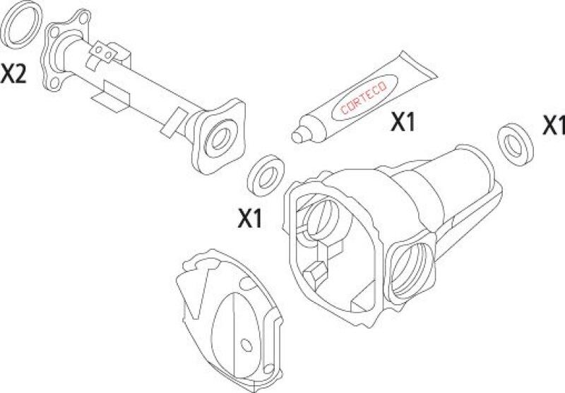 CORTECO Dichtungssatz, Differential