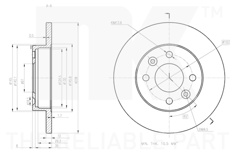2x Brake Disc