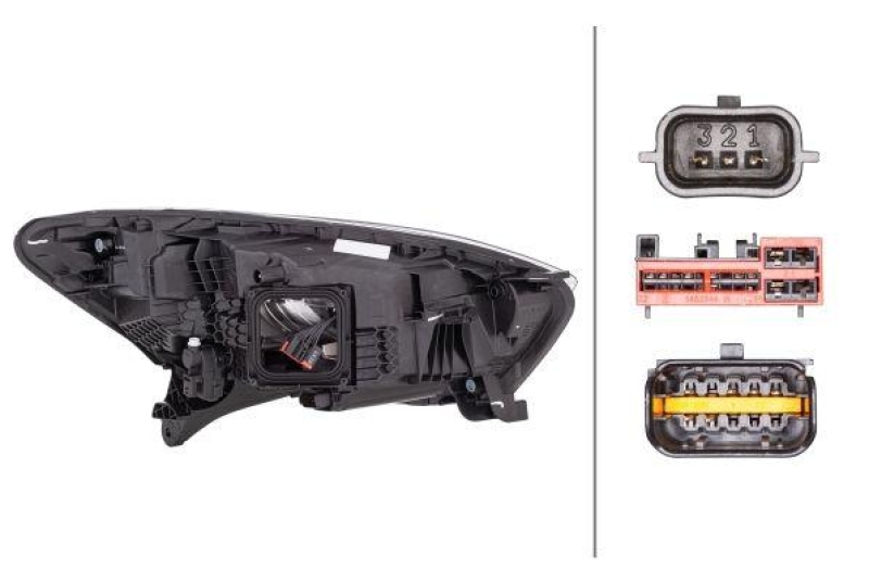1x Hella Hauptscheinwerfer LED Links passend für Renault Captur 1 BJ ab 07/2017 1EX 012 977-651