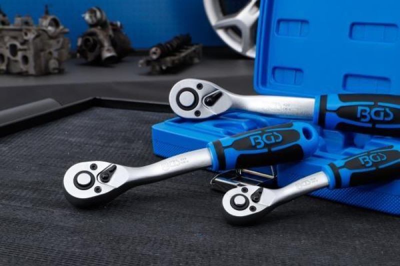 Umschaltknarren-Satz | feinverzahnt | Abtrieb Außenvierkant 6,3 mm (1/4...