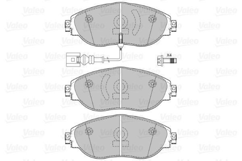 VALEO Bremsbelagsatz, Scheibenbremse 601286
