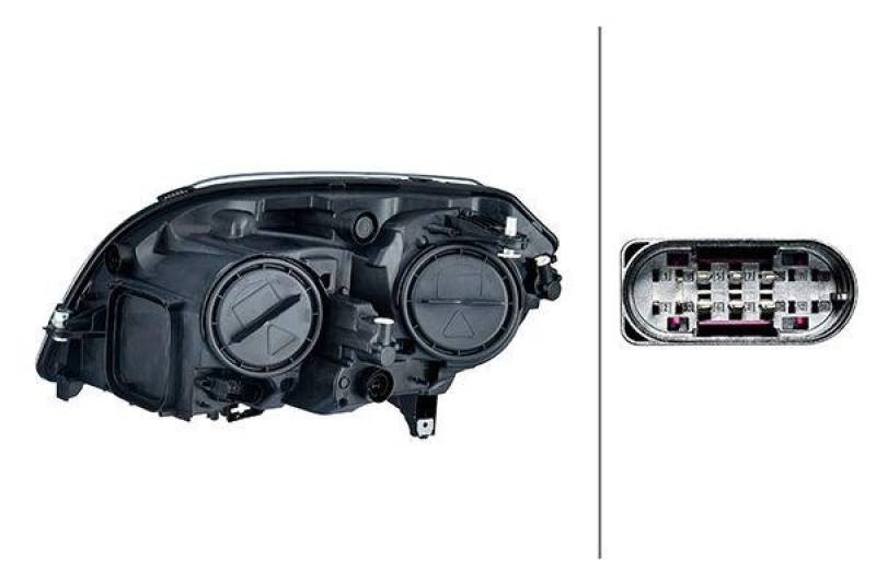 1x Hella Hauptscheinwerfer H15 H7 Rechts passend für Mercedes GLK-Klasse 250 320