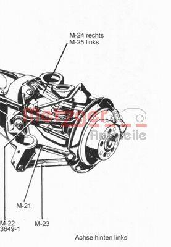 METZGER Stange/Strebe, Radaufhängung KIT + 53034019