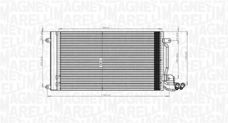 MAGNETI MARELLI Kondensator, Klimaanlage 350203821000