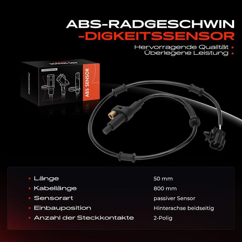 1x Frankberg ABS Sensor Hinterachse beidseitig 5481FB0044129