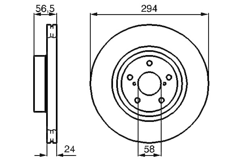 2x BOSCH Brake Disc