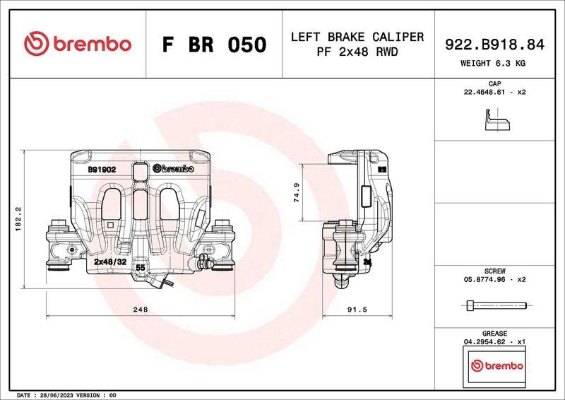 BREMBO Bremssattel PRIME LINE F BR 050