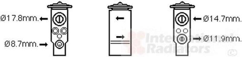 VAN WEZEL Expansionsventil, Klimaanlage 47001076