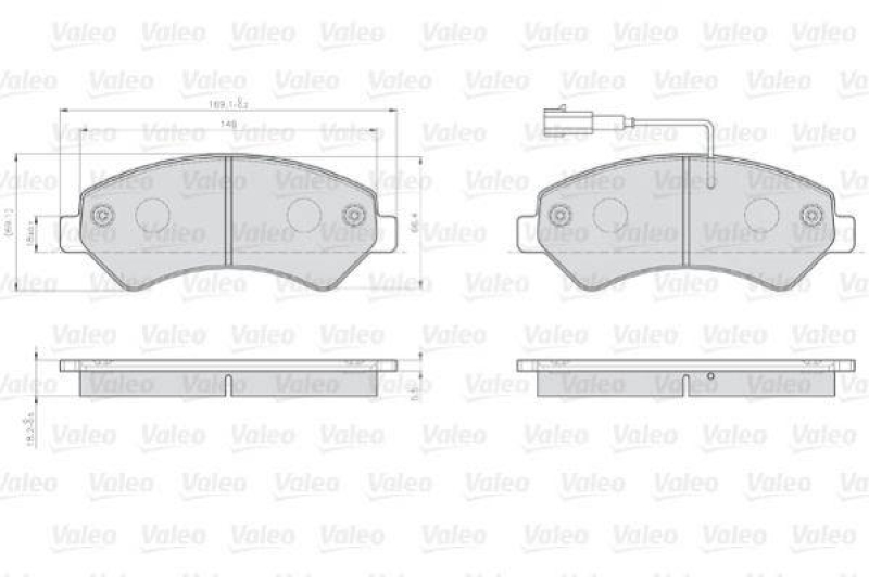 VALEO Bremsbelagsatz, Scheibenbremse OPTIPACK for LCV 872466